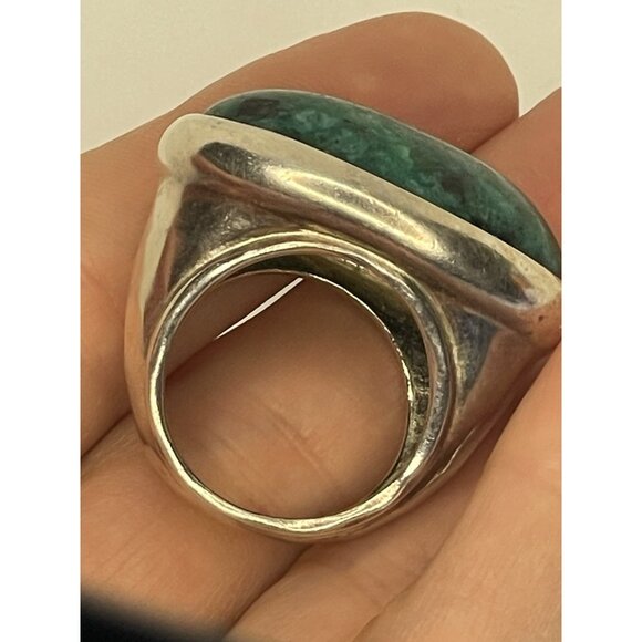 Silpada 925 Ring Signed Silver Quartz Vitality Size 8.5 Style R2941 Green Blue - Picture 10 of 10
